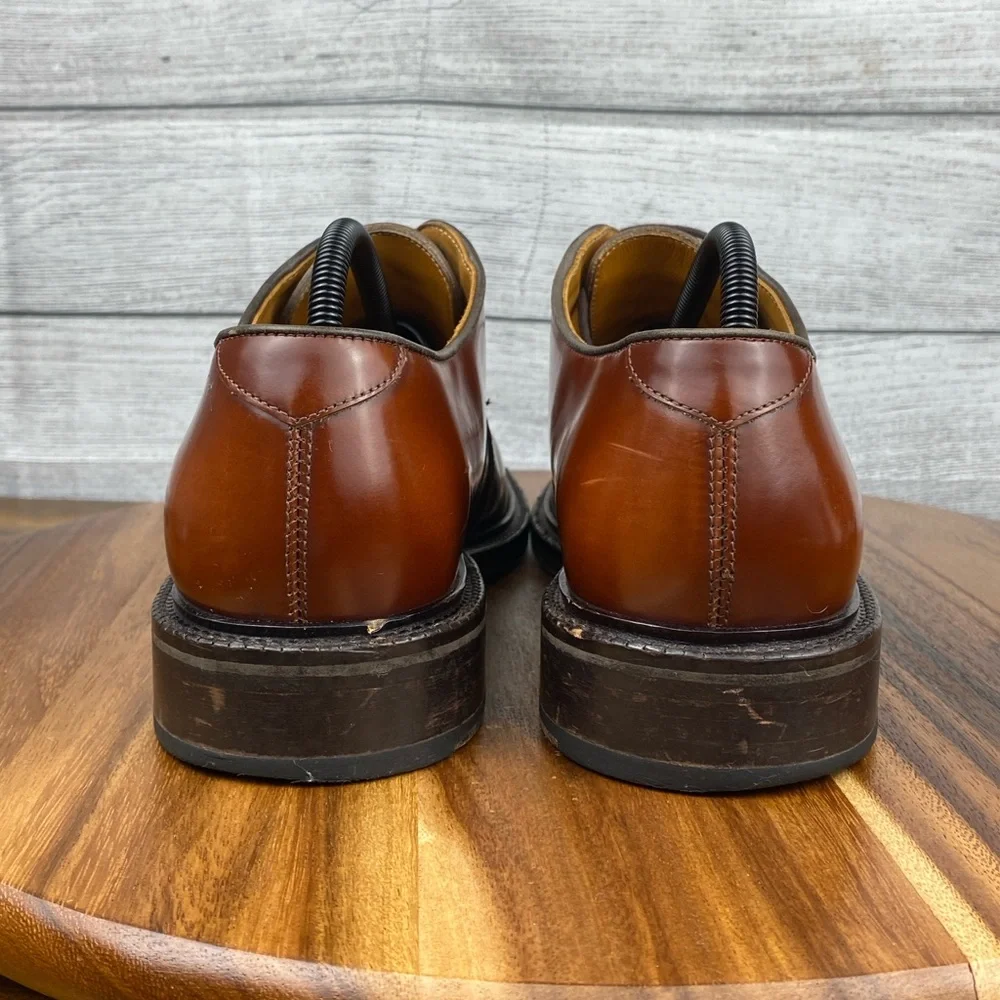 Shoepassion The Berlin Shoe Brand Brown Polished Leather Derby 5551 Men Size 10